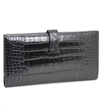 Hermes Bearn Classic Croco Alligator Black G Engraved