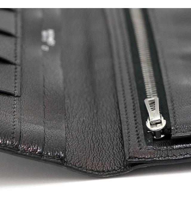 Hermes Bearn Classic Croco Alligator Black G Engraved