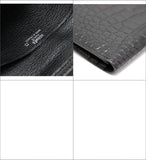 Hermes Bearn Classic Croco Alligator Black G Engraved