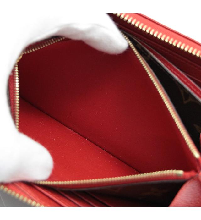 Louis Vuitton Zippy Wallet Retiro Monogram Brown Red