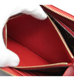 Louis Vuitton Zippy Wallet Retiro Monogram Brown Red