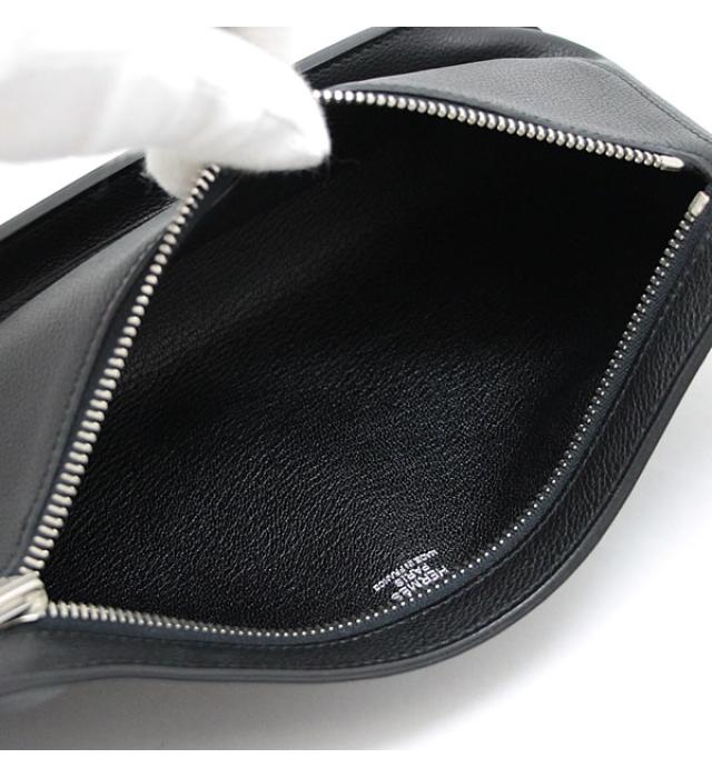 Hermes Chiquita Body Bag Waist Pouch Evergrain □n Engraved Black