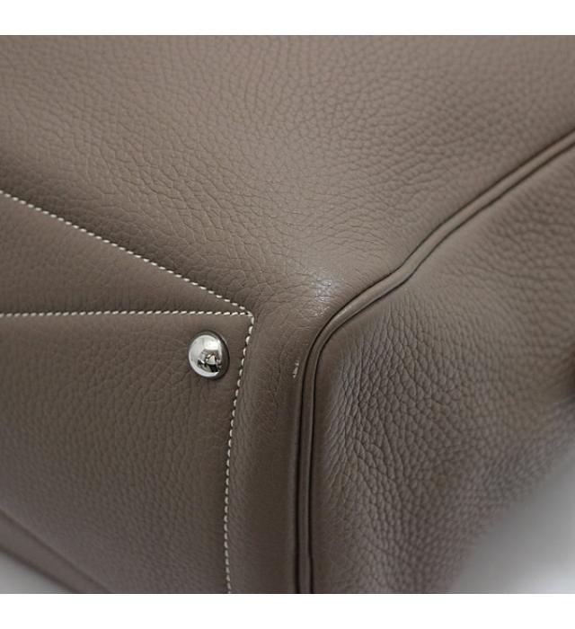 Hermes Victoria 35 Taurillon Clemence Etoupe T Stamp