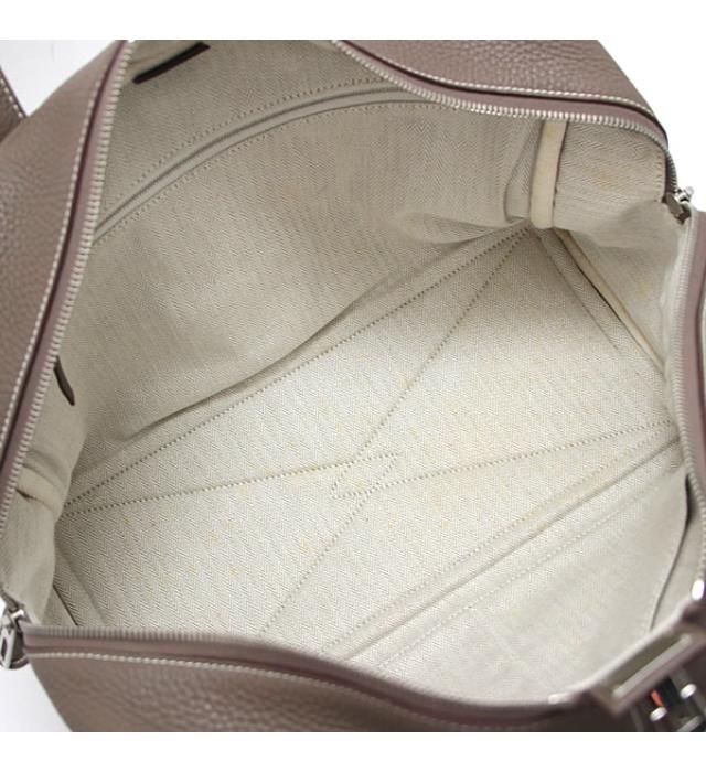 Hermes Victoria 35 Taurillon Clemence Etoupe T Stamp