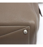 Hermes Victoria 35 Taurillon Clemence Etoupe T Stamp
