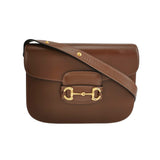 Gucci 1955 Horsebit Shoulder Bag Caramel Brown Small Leather