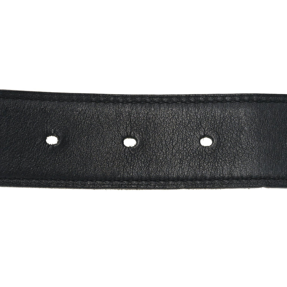 Hermes Epsom Swift 32mm Striee H Belt   90 36 Etoupe Black