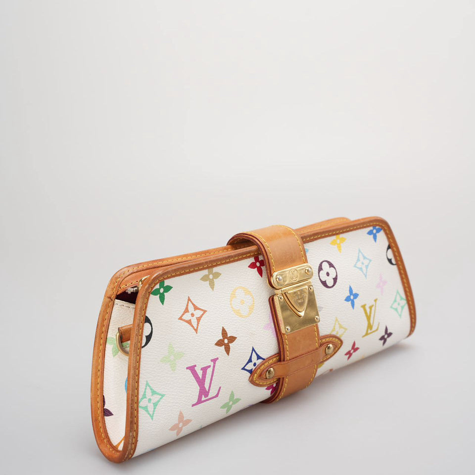 Louis Vuitton White Monogram Multicolor Shirley Pochette Bag