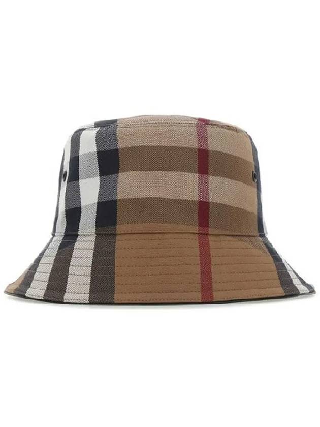 Luxury Burberry Checked Cotton Bucket Hat Brown