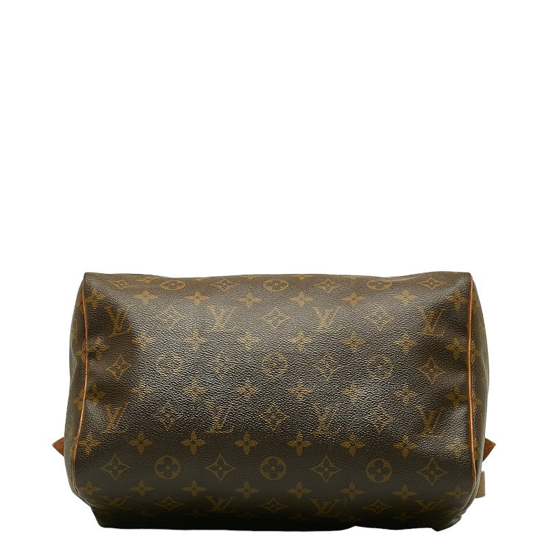 Louis Vuitton Monogram Speed 30 Handbag Brown PVC Leather Lady Louis Vuitton