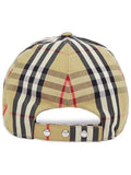 Luxury Burberry TB Logo Monogram Motif Vintage Check Ball Cap Beige