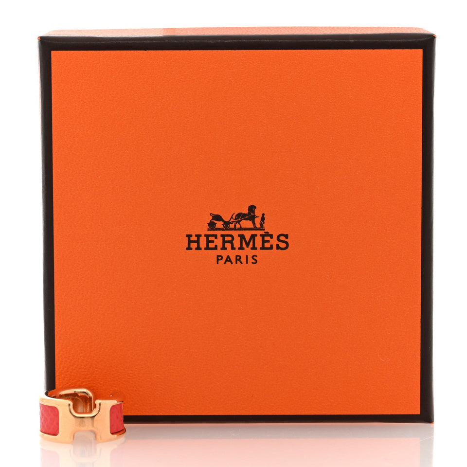Hermes Epsom Olympe Ear Cuff PM Rose Jaipur