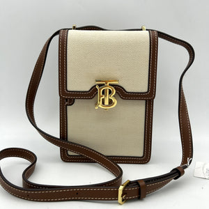 Luxury Burberry  TB Canvas Robin Crossbody Bag Brown bb8547cc
