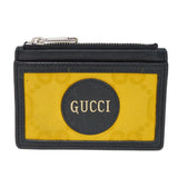 Gucci Coin case 625583 H9HAN 7673 GG nylon x calf leather (embossed) Yellow x black Card Case Compact Wallet Wallet GG nylon Off the Grid Zip Card Holder mens