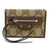 Gucci Tri-fold wallet 681708 GY5SN 8563 GG canvas x calf leather beige The Hacker Project GG Canvas Balenciaga Neo Classic Compact Wallet unisex(Unisex)