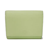Gucci Tri-fold wallet 731694 0E8IG 3801 Calf leather (embossed) Light green Pastel Trifold Compact Japan Exclusive embossed logo mini wallet unisex(Unisex)