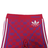Gucci Pants 713036 XJES1 6263 Nylon Red Trefoil logo blue M 170/70Y Adidas GG jersey sideline straight pants Women M
