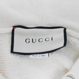 Gucci Hoodie 469251 XJA0E 9230 cotton Ivory M Bijou Beads Multicolor logo Braided sequin hoodie unisex(Unisex) M