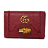 Gucci Key case Key holder  658636 17Q0T 6638 Calf leather Red Double G Red GG Marmont Diana Bamboo 6-ring keychain Women
