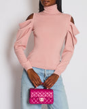 Louis Vuitton Pink Cut-Out Long Sleeve Jumper Size S (UK 8)
