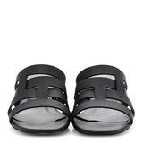 Hermes Calfskin Epsom Amica Sandals 35 Black