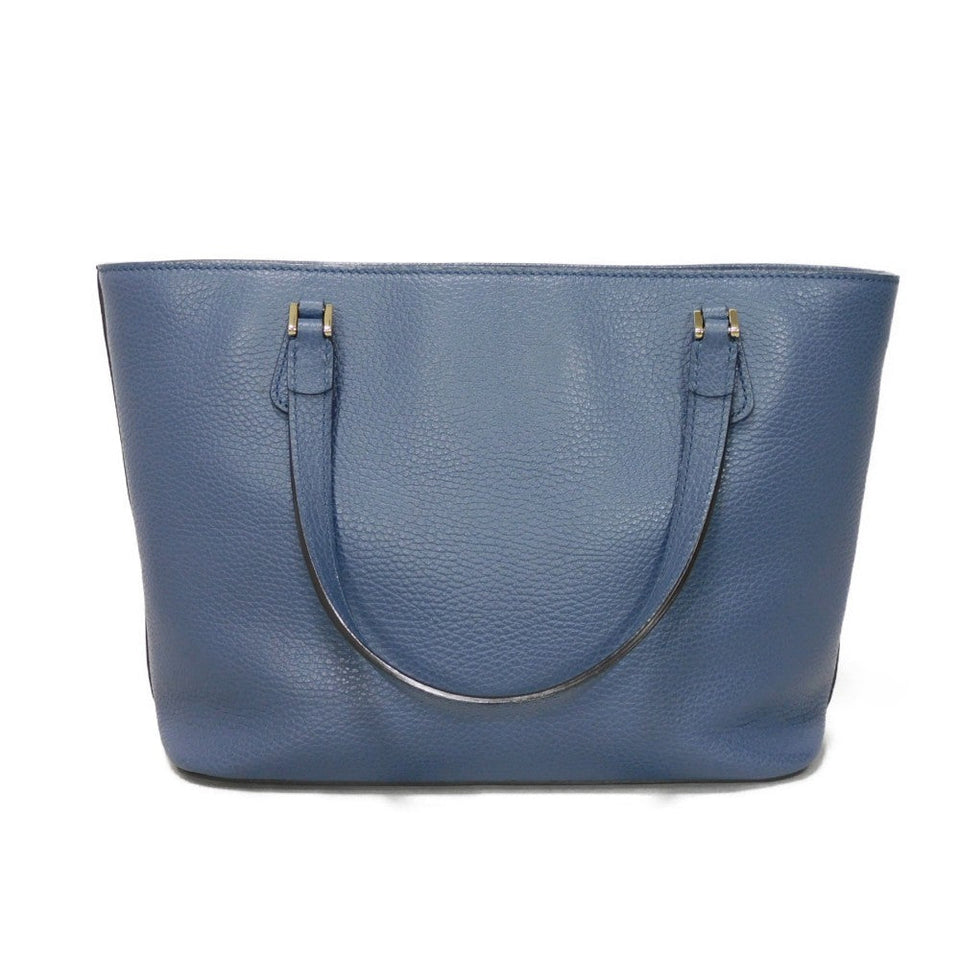 Gucci Tote Bag 388561 Calf leather (embossed) blue Logo foil stamping GG charm Interlocking G tote unisex(Unisex)
