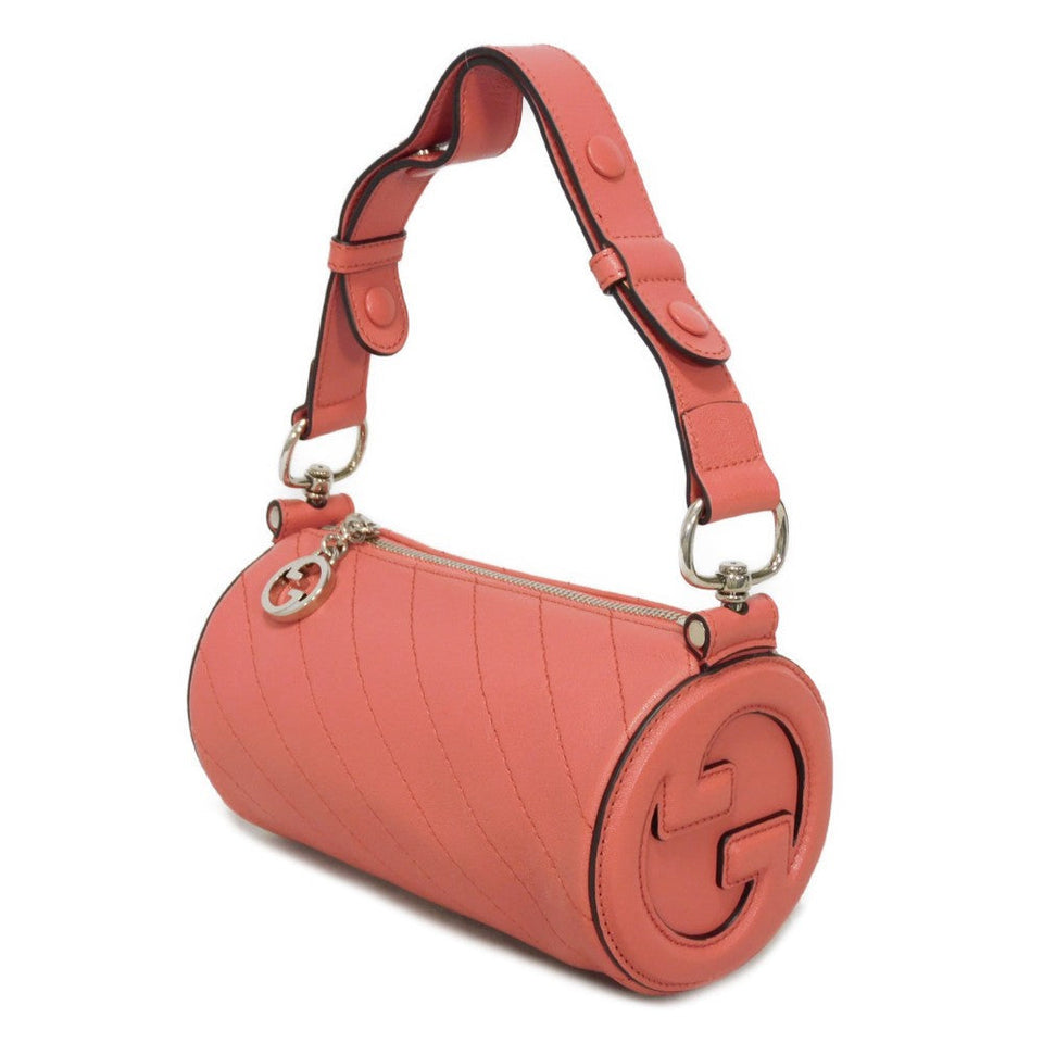 Gucci Shoulder Bag 760170 AACPY 6701 Calf leather pink GG Charm RFID IC Chip Unused Interlocking G Blondie Mini Bag Women