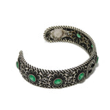 Gucci bracelet 607107 J7457 8137 Ag925 multicolor 16 Double G Arabesque Smoked Interlocking G Flower Crystal Bangle Women