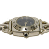 Gucci Watches Quartz 6400L Stainless Steel Silver Square Horsebit black dial