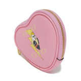 Gucci Coin case 701062 U22AG 5964 Textured leather Light pink Banana Bolt Inazuma Unused logo Bananya Heart Shape Coin Case unisex(Unisex)