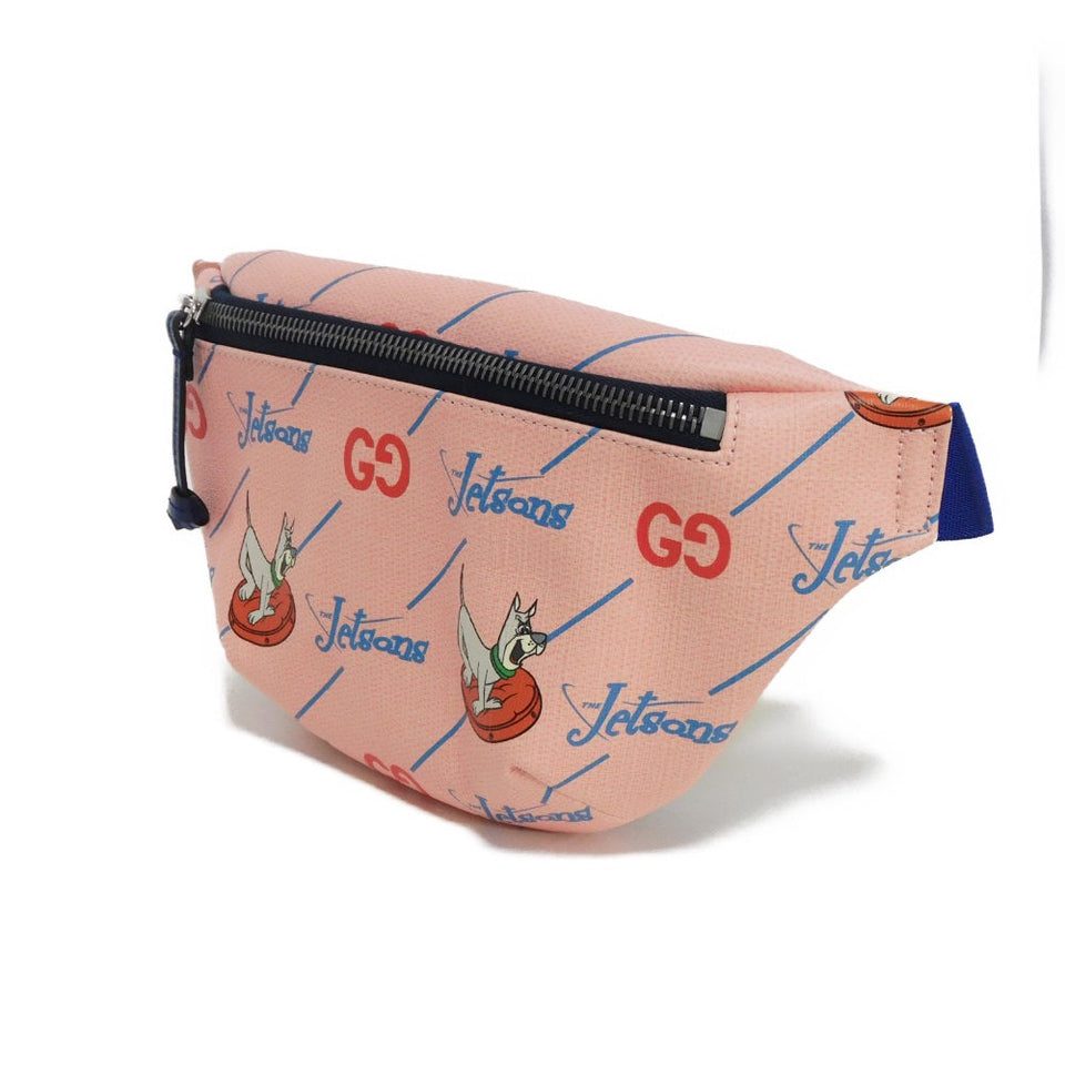 Gucci Sling bag 502095 FACAK 4957 PVC canvas pink Space Family Astro Dog GG Good Condition Chilled license The Jetsons Waist Pouch Kids