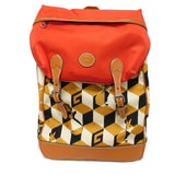 Gucci Backpack 696013 Nylon x Calfskin Brown G logo rabbit red Interlocking G Lybit Nylon Daypack mens