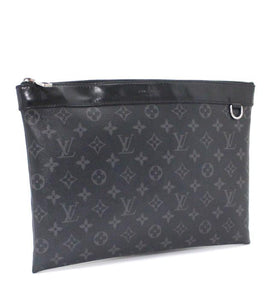 Louis Vuitton Pochette Discovery Clutch Bag Monogram Eclipse Black