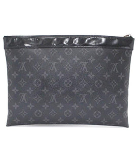 Louis Vuitton Pochette Discovery Clutch Bag Monogram Eclipse Black