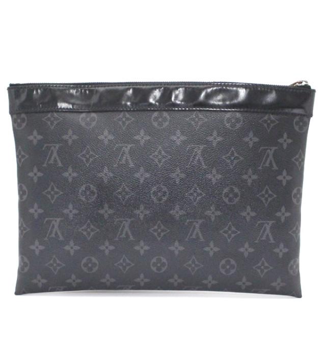 Louis Vuitton Pochette Discovery Clutch Bag Monogram Eclipse Black