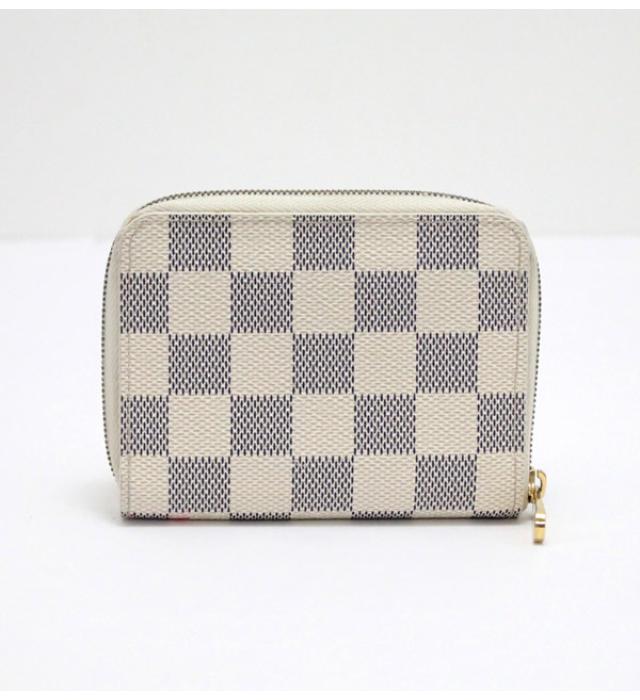 Louis Vuitton Zippy Coin Purse Case Damier Azur White