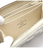 Louis Vuitton Zippy Coin Purse Case Damier Azur White