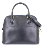 Hermes Bolide 31 2way Hand Shoulder Bag Navy Boxcalf ?B Engraved