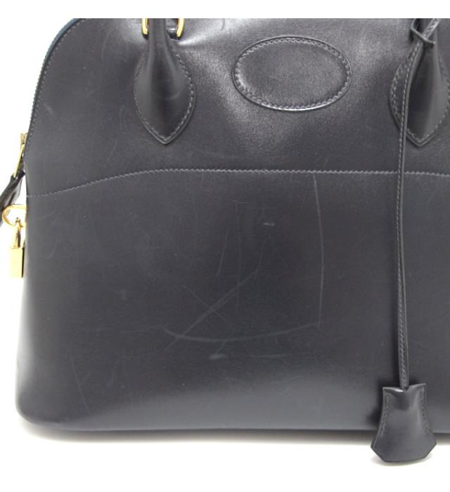 Hermes Bolide 31 2way Hand Shoulder Bag Navy Boxcalf ?B Engraved