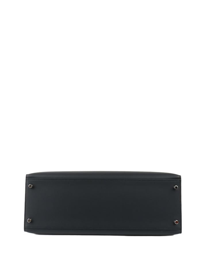 Hermes Kelly 35 Black Sombrero Leather PHW.
