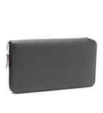 Hermes Azap Round Zipper Long Wallet Epson Black T Engraved