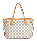 Louis Vuitton Damier Azur Neverfull PM Tote Bag White