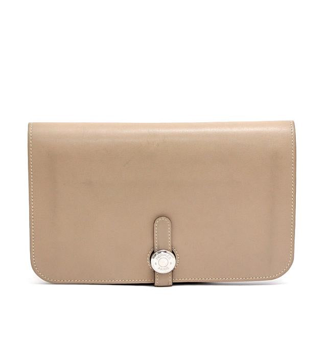 Hermes Dogon GM Wallet Argile Vaud Swift □B Stamp