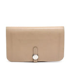 Hermes Dogon GM Wallet Argile Vaud Swift □B Stamp