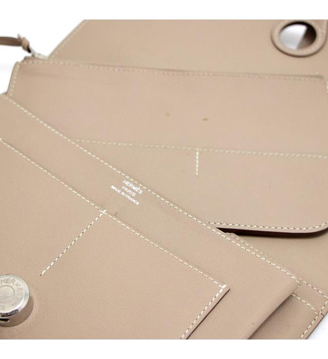 Hermes Dogon GM Wallet Argile Vaud Swift □B Stamp