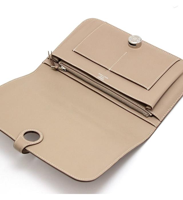 Hermes Dogon GM Wallet Argile Vaud Swift □B Stamp
