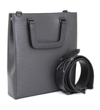 Louis Vuitton Epi Sac Plat Fold Shoulder Bag Black
