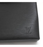 Louis Vuitton Epi Sac Plat Fold Shoulder Bag Black