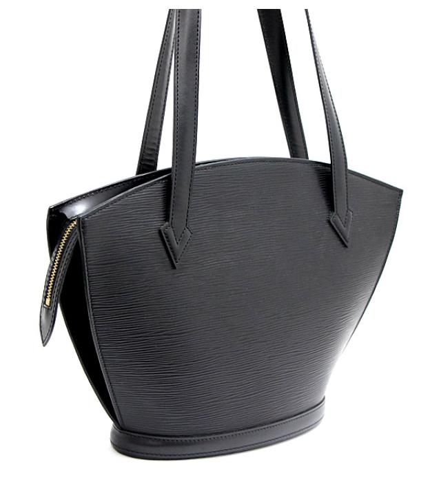 Louis Vuitton Saint-Jacques Shopping Epi Shoulder Bag Black