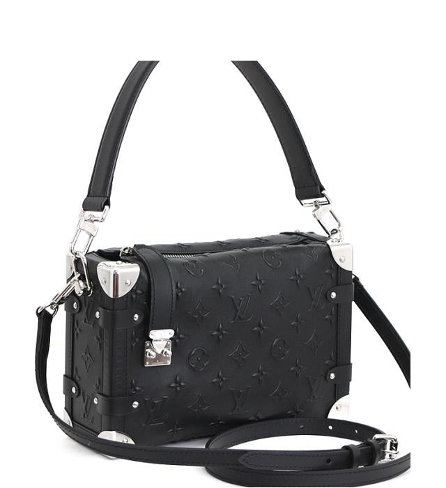 Louis Vuitton Side Trunk Shoulder Bag Monogram Black